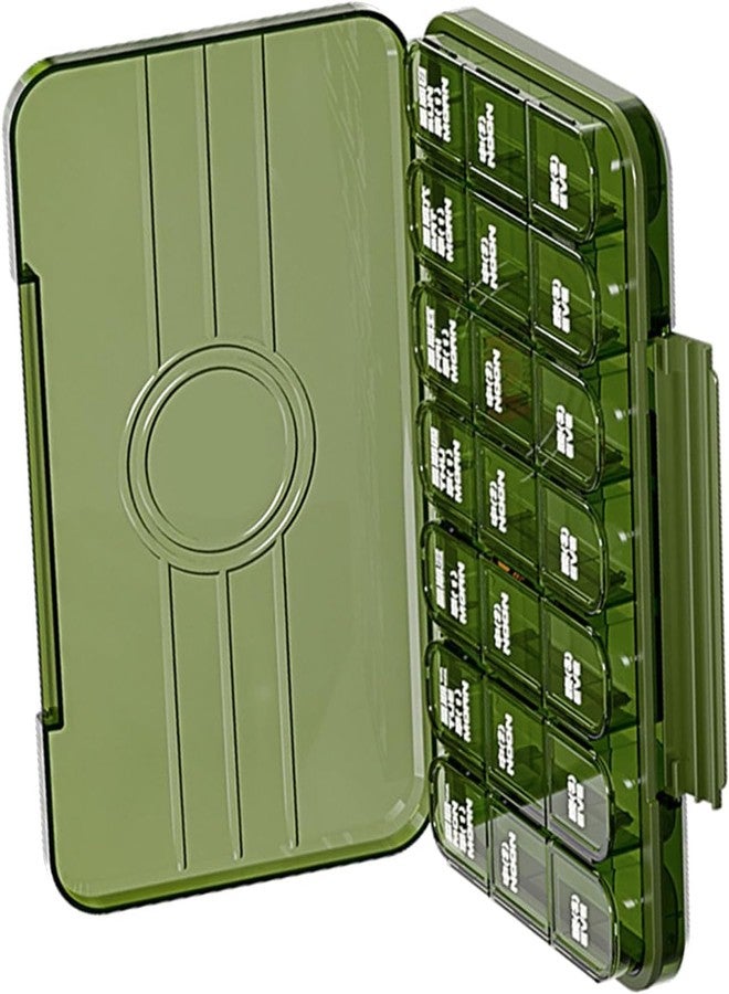 XIBO Weekly Pill Organiser Weekly Pill Box Organizer Medicine Storage Box for Daily Pills & Vitamins,Travel-Friendly Pill Dispenser with 3 Compartments Per Day BPA-Free & Lightweight. - Image 3